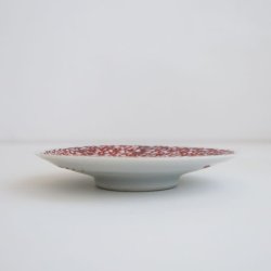 画像2: 赤地健：赤花詰鳥文小皿