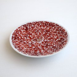 画像4: 赤地健：赤花詰鳥文小皿
