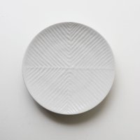 阿南維也：白磁鎬4寸皿