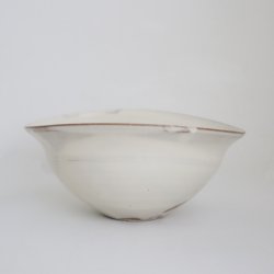 画像1: 荒賀文成：粉引六寸馬たらい鉢