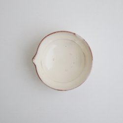 画像1: 荒賀文成：粉引片口豆皿