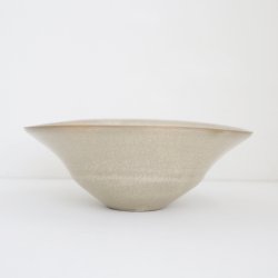 画像2: 荒賀文成：ひび粉引六寸つば鉢