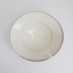 画像1: 荒賀文成：粉引六寸つば鉢