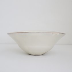 画像2: 荒賀文成：粉引六寸つば鉢