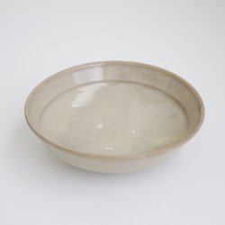 画像5: 荒賀文成：ヒビ粉引五寸ふち立皿