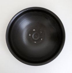 画像1: 荒賀文成：黒釉七寸馬たらい皿