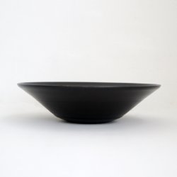 画像2: 荒賀文成：黒釉七寸つば皿
