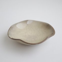 画像4: 荒賀文成：ひび粉引りん花豆皿