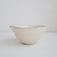 荒賀文成：粉引片口小鉢タワミ