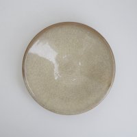 荒賀文成：ひび粉引五寸皿