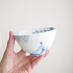 画像4: 出口ふゆひ：染付ご飯茶碗（d）