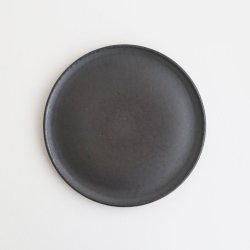 画像1: 土井康治朗：黒金釉5寸プレート皿