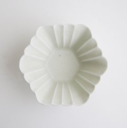 画像2: 土井善男：緑白釉6角輪花鉢