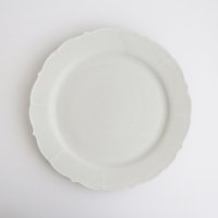 土井善男：緑白釉6.5寸稜花皿