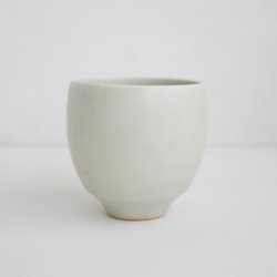 画像1: 土井善男：緑白釉カップ（丸形）