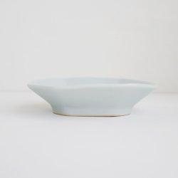 画像2: 土井善男：草花文イッチン8角板皿 白磁