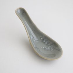 画像1: 土井善男：薄墨草花文レンゲ