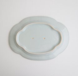 画像3: 土井善男：乳白釉木瓜板皿 中