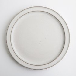 画像1: 二川修：8.5寸プレート皿 白