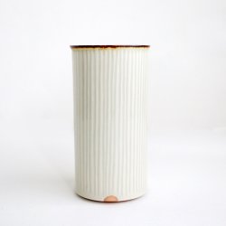 画像1: 黒木泰等：灰釉鎬筒カップ