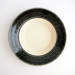 画像1: 増渕篤宥：青釉釉象嵌シチューボウル