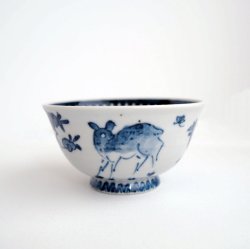 画像1: 萠窯：飯碗（鹿）