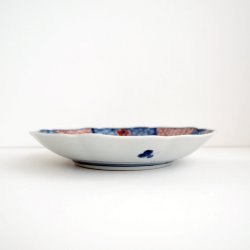 画像2: 萠窯：六寸輪花皿（色絵果実紋）