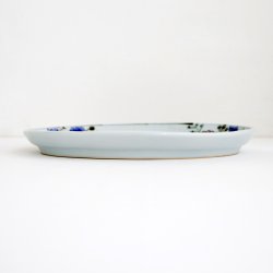 画像2: 清水なお子：色絵(鉄)花唐草楕円皿