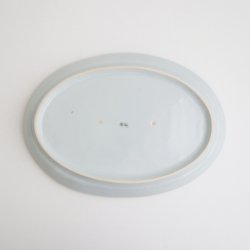 画像3: 清水なお子：色絵(鉄)花唐草楕円皿