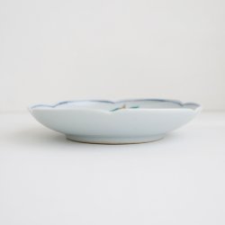 画像2: 清水なお子：色絵花唐草輪花文5.5寸リム皿
