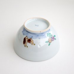 画像4: 清水なお子：色絵飯碗 粟鶉文 