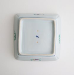 画像3: 清水 なお子：色絵鹿に草花文四方鉢