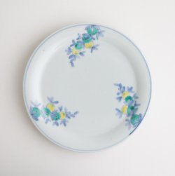 画像1: 清水なお子：色絵果実文6寸リム皿