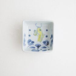 画像1: 清水なお子：色絵角豆鉢（鯉）