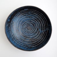 清水しおり：7寸青鉢（b）