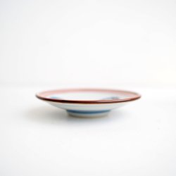 画像2: たなかふみえ：花詰牛縁付小皿（和紙箱付）