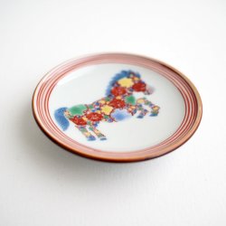 画像4: たなかふみえ：花詰牛縁付小皿（和紙箱付）