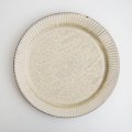 辻口康夫：灰マット釉9寸リム皿