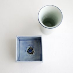 画像2: 山口利枝：こぼし酒セット（花文）