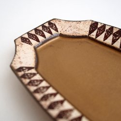 画像6: 山本哲也：金彩釉印判入隅長皿