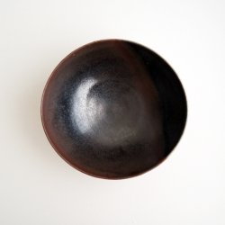 画像2: 山本哲也：鉄釉白泥彩たわみボウル