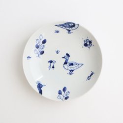 画像1: 横井佳乃：ホロホロ鳥4.5寸皿