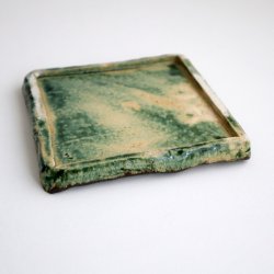 画像4: 吉田学：織部縁鉄四方皿