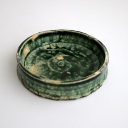 画像4: 吉田学：織部縁鉄四寸台皿