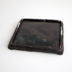 画像4: 吉田学：鉄釉四方皿