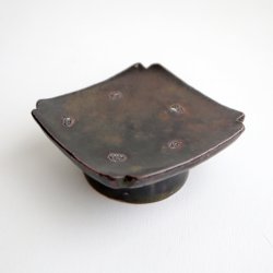 画像5: 吉川仁：窯変黒高麗四方高付 小（e）