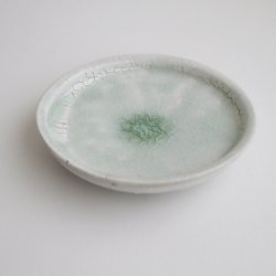 画像4: 吉川仁：粉引五寸皿 フチ有（c）
