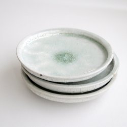 画像5: 吉川仁：粉引五寸皿 フチ有（c）