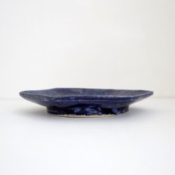 画像2: 吉川仁：藍彩六角皿（c）