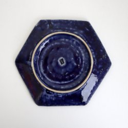 画像3: 吉川仁：藍彩六角皿（c）